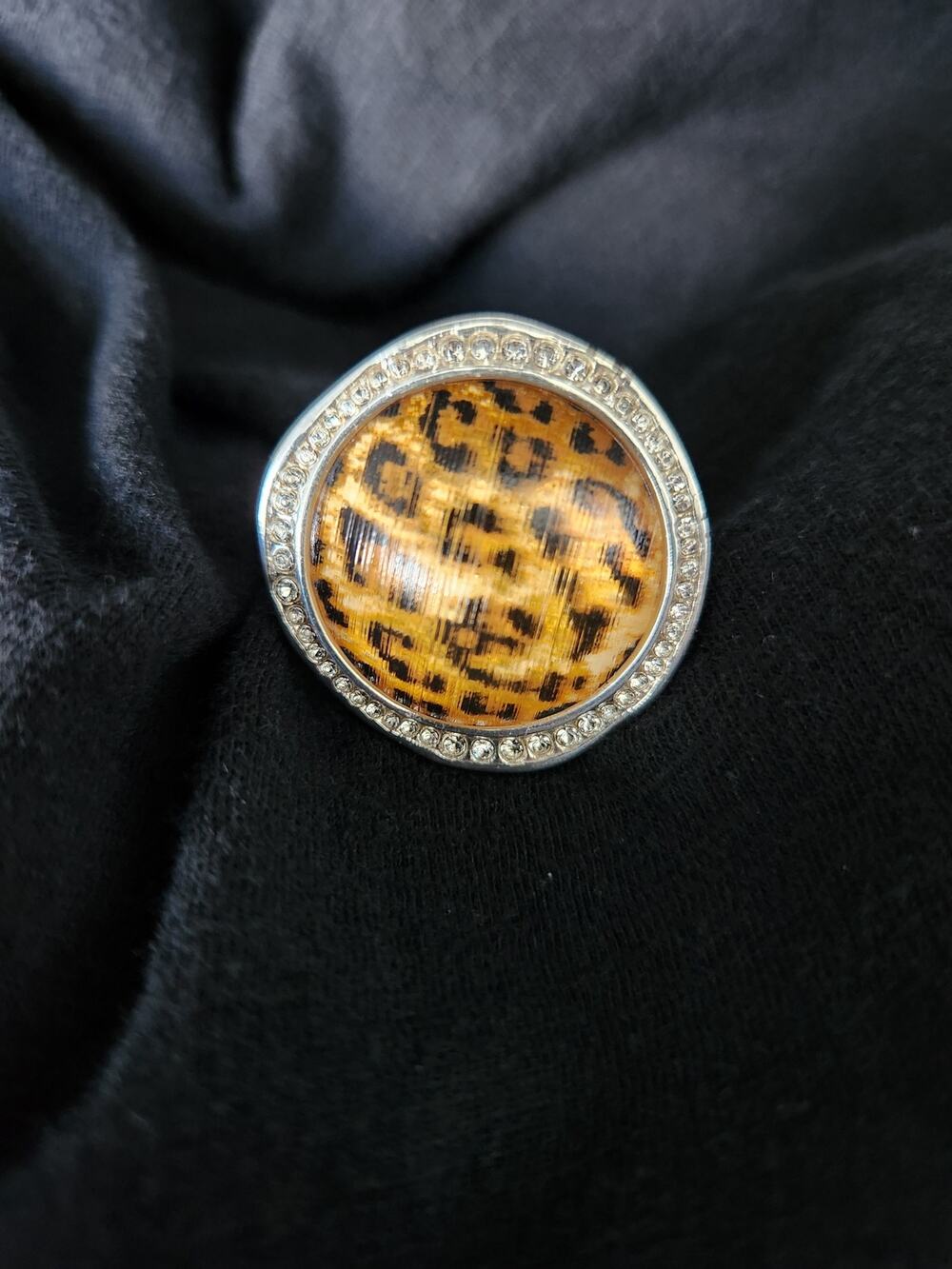Brighton Trinity Leopard Ring S7 J60733 Statement, Cocktail,Swarovski Jewelry